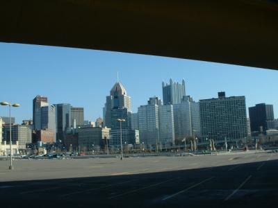 Skyline through the covers, Pittsburgh, PA