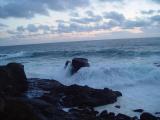 Storm at sunset