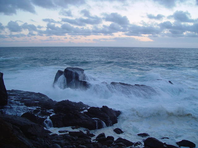 Storm at sunset