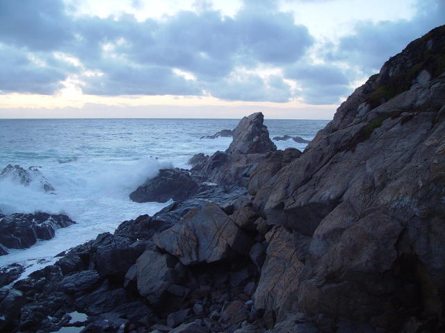 Storm at sunset