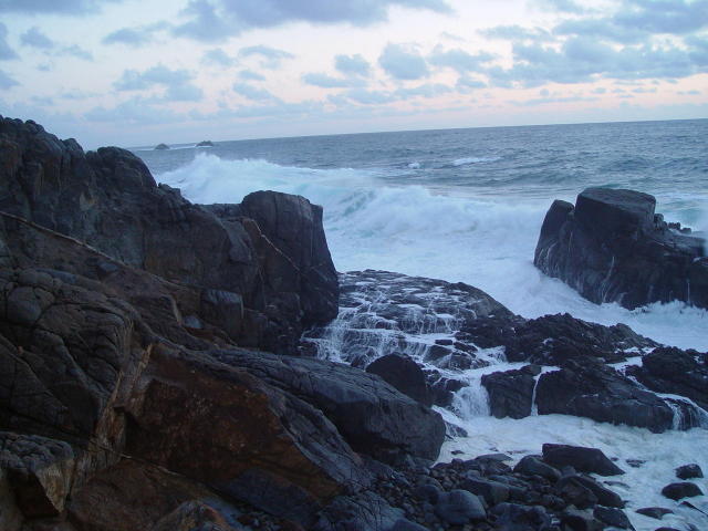 Storm at sunset