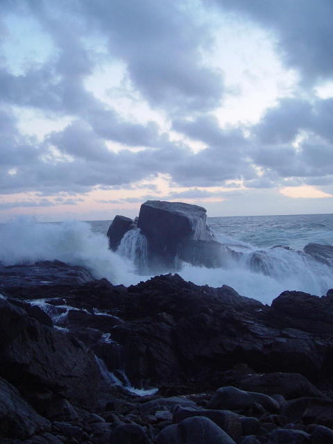 Storm at sunset