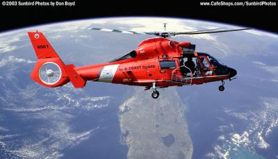 USCG HH-65A #CG-6561 high over Florida Fantasy Photo