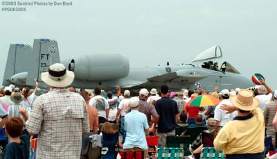 Air Show Crowd and A-10 Thunderbolt II military aviation air show stock photo #3541