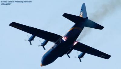 USMC Blue Angels Fat Albert (New Bert) C-130T #164763 JATO takeoff military aviation air show stock photo #3553
