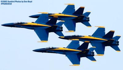 USN Blue Angels F/A-18 Hornets military aviation air show stock photo #3558
