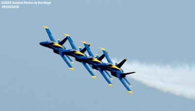 USN Blue Angels F/A-18 Hornets military aviation air show stock photo #3566