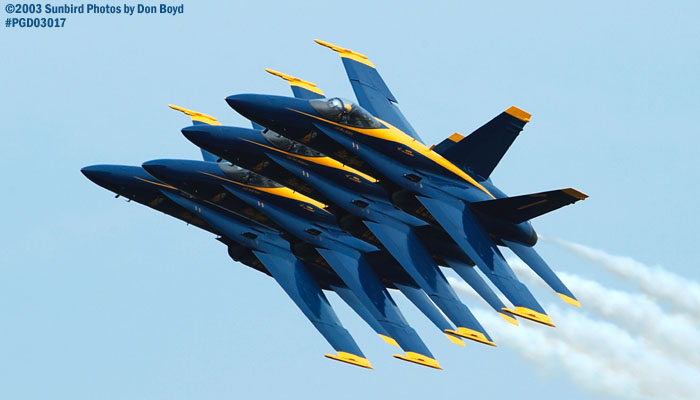 USN Blue Angels F/A-18 Hornets military aviation air show stock photo #3567