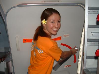In Case of an Emergency, This is how you open the Forward Passenger Service Door....