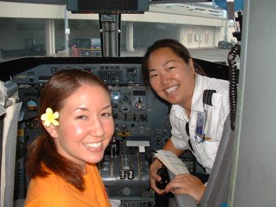 Thank you F/O Clarice for your tour of the Dash 8's Cockpit Tour