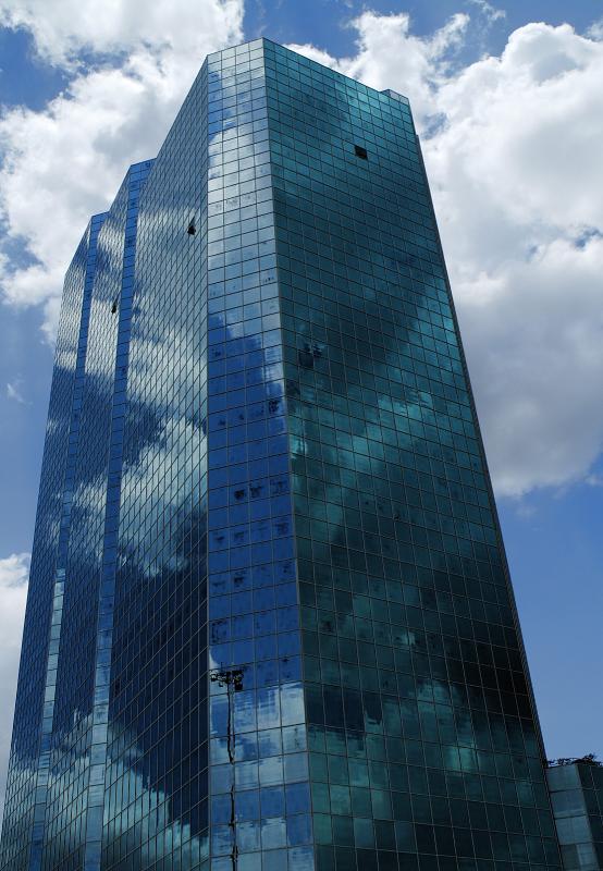 Greenway glass towers  clouds 01