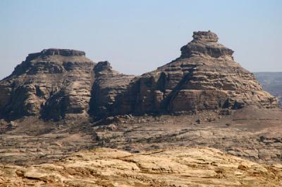 Distinctive mountain across the valley from Kawkaban