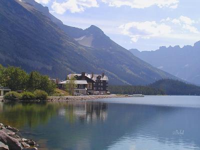 Across Swiftcurrent Lake 2002