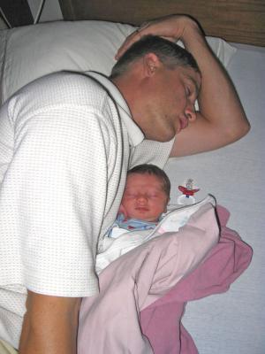 Dad and Carson Sleeping