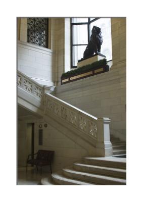 Lion & Stairs at Frick Building