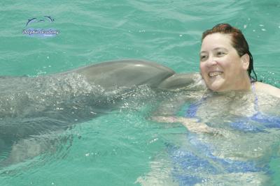 Dolphin Swim in Curacao - Terri - 002