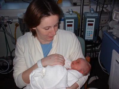 Emma and baby 3 days old