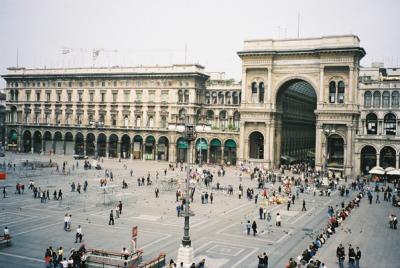 Part of the Piazza del Duomo in Milan.  We had 6 hours in Milan on our way to Sicily from London.