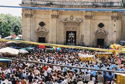 The town was packed for days whilst the festival  was on.  There were fireworks, endless bells, cannons, chanting.....