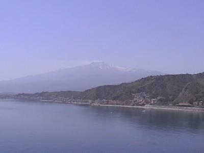 A view of Mt. Etna from Taormina.
