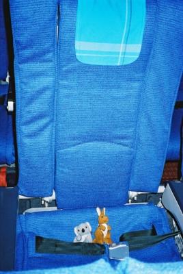 Jas and Min on their way to Milan. They had their own seat as the plane only had 29 passengers, the other 100 hadn't turned up.