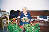 Nonna and her flowers.  We gave her some window boxes of geraniums as a thankyou for having us in her house.