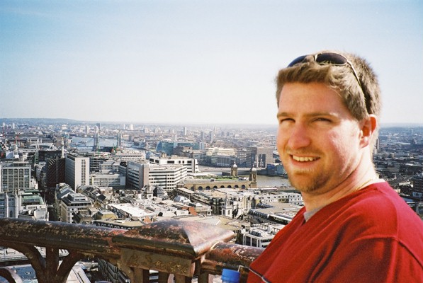 The London skyline from St Pauls Cathedral.