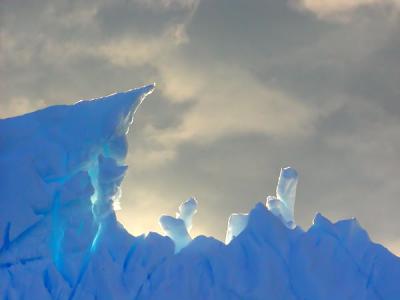 Backlit iceberg