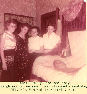 Rosie, Dolly, Mae, and Mary at Oliver's Funeral