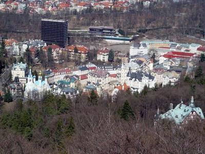 Karlovy Vary view from Diana lookout