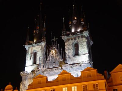 Church of Our Lady before Tyn at night