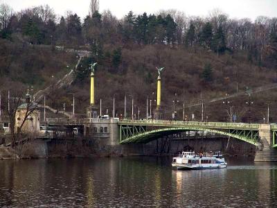 Manesuv bridge on Vltava river