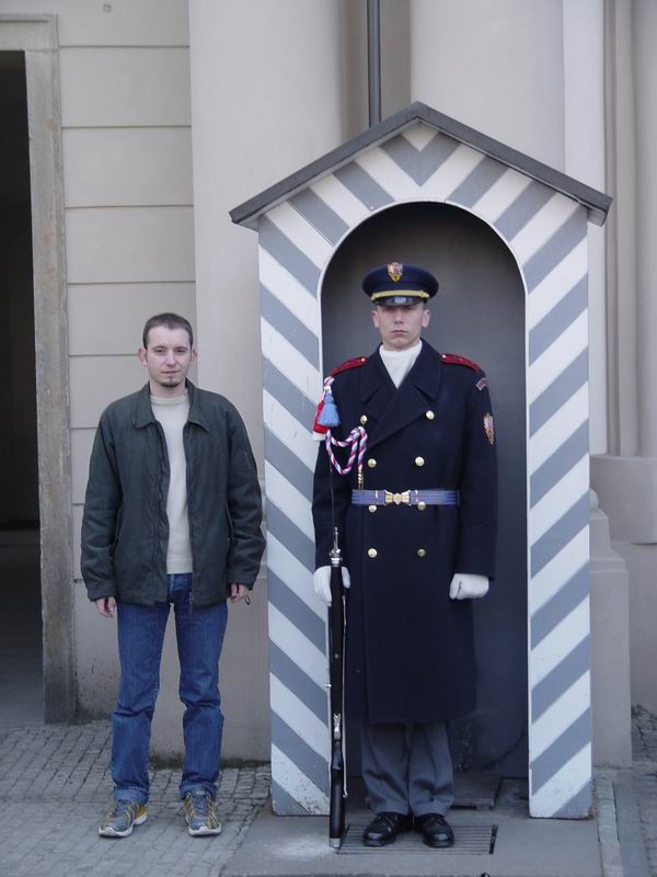 Elias with guard