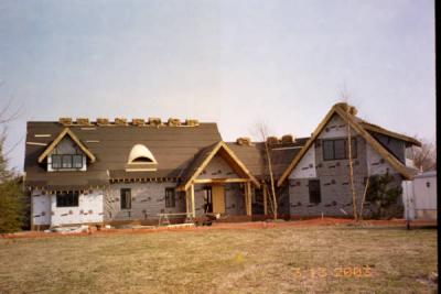 The eyebrow window is standing out too much here (wait for the photo with the shingles on it!)