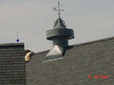 Sorry, another shot of the cupola - the electrician thought it was copper ... nice faux job by Gus