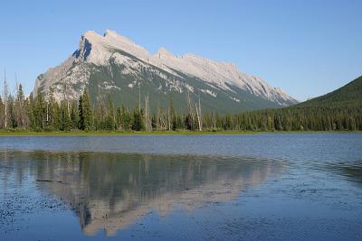 Mt. Rundle reflected in Vermillion Lakes