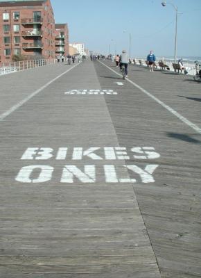 A beautiful Sunday after a long,long Winter.  The boardwalk is two and one half miles long, and, as the lettering states...