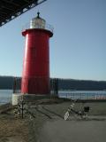 Little Red Lighthouse Beneath the Great Gray Bridge