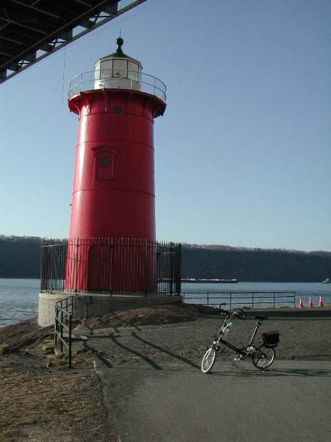 Little Red Lighthouse Beneath the Great Gray Bridge