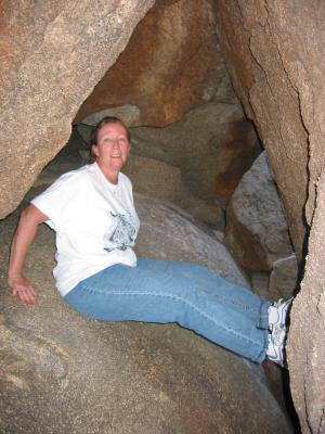 Suz going through the tunnel
