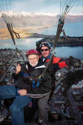 Paragliding over Queenstown, New Zealand