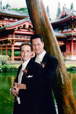Justin and Anthony by tree4.JPG