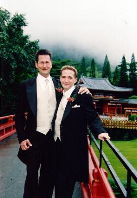 Justin and Anthony on bridge5.JPG