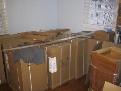 Cabinets in the living room