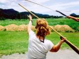 I learned how to throw a spear