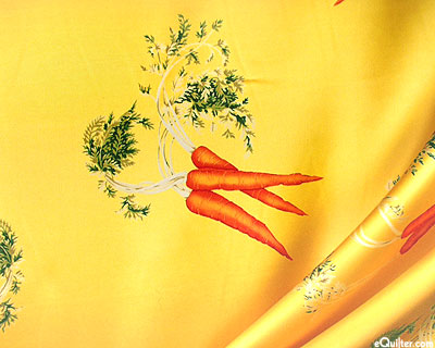 Silk Charmeuse Carrot Botanical Print