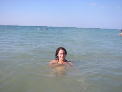 Jenni in the ocean