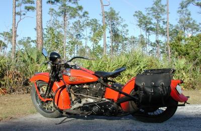 A red Harley Davidson