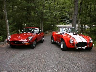 Muscle power...... The jag and Mr. Swensen's 600 hp beast.