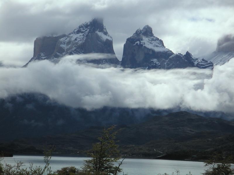 Clouds below the horns